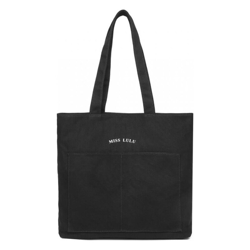 Miss Lulu plátěná taška přes rameno černá 2319