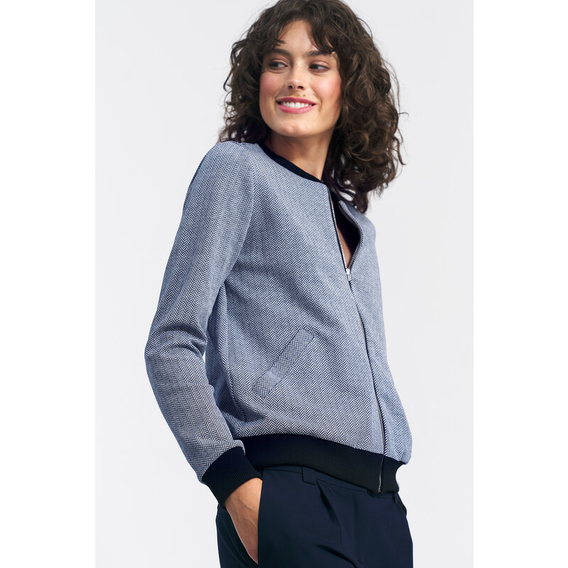 Nife Woman's Blouson BL05 Navy Blue