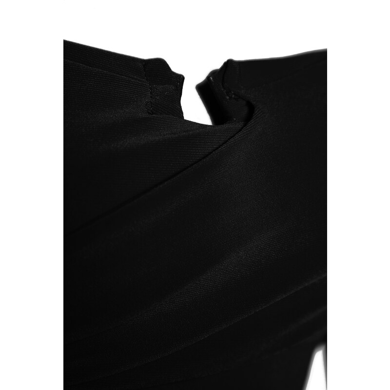 Trendyol Limitovaná edice černé pletené kombinézy Snaps