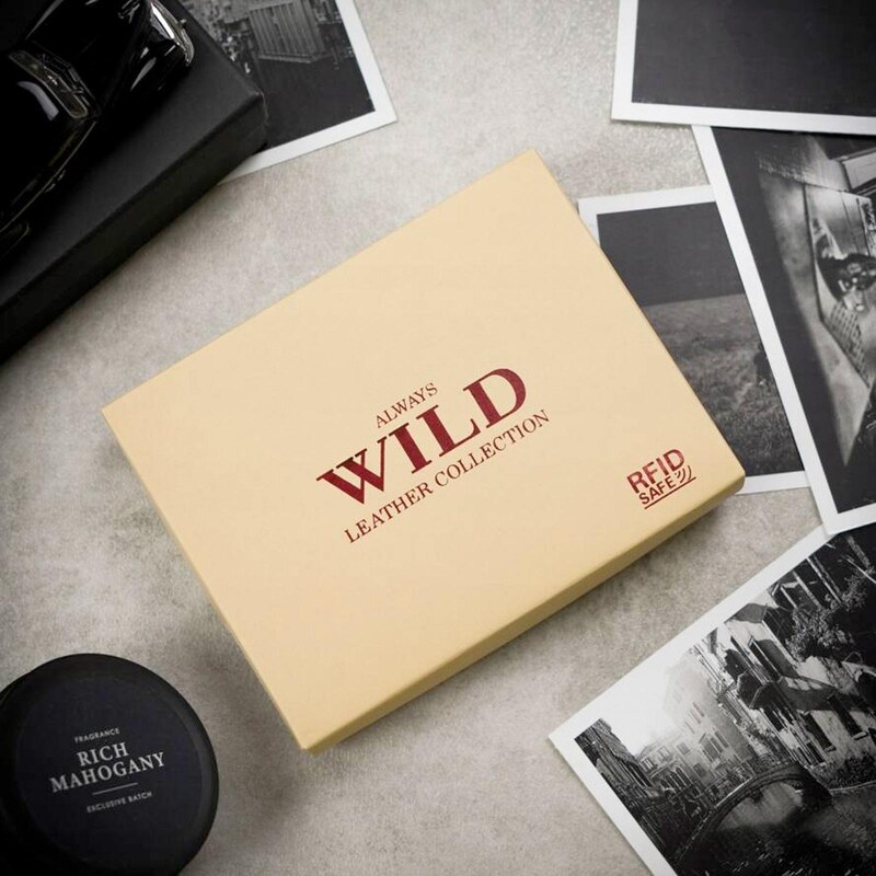 Pánská kožená peněženka Wild N992-P-SCR Wild hnědá