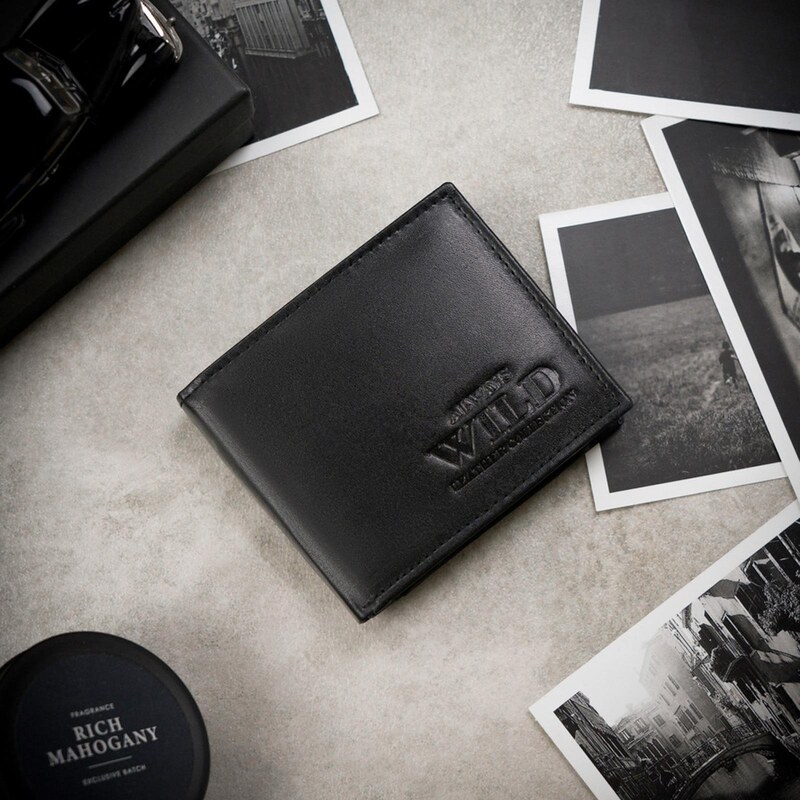 Pánská kožená peněženka Wild N0035-P-SCR černá