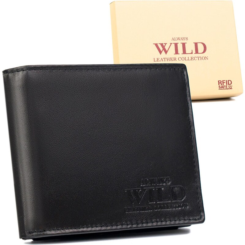 Pánská kožená peněženka Wild N992-P-SCR černá