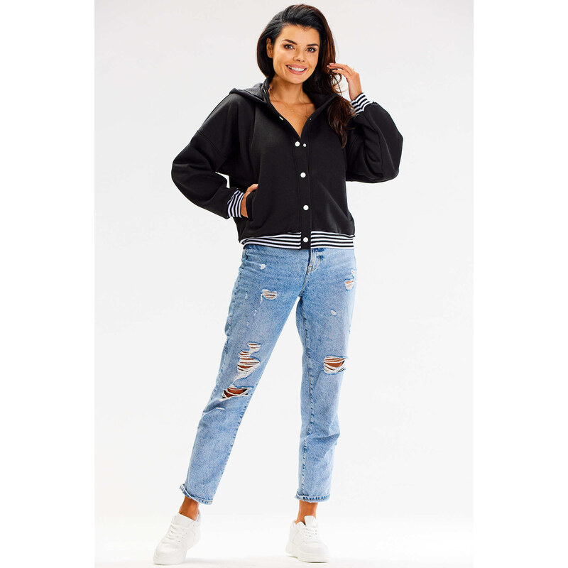 Awama Womans Hoodie A611 Black