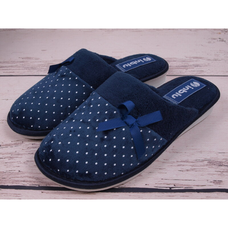Teplé pantofle papuče Inblu LB72-004 modré