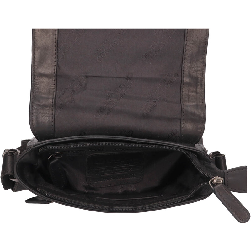Pánská kožená taška přes rameno Greenwood Fion - černá