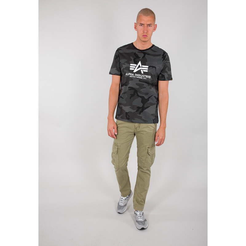 Alpha Industries Tričko Basic Big Logo T-Shirt Camo blackcamo
