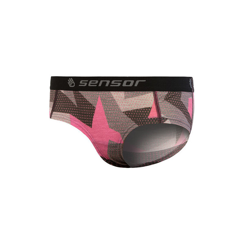 Sensor Merino Impress dámské kalhotky černá/camo S