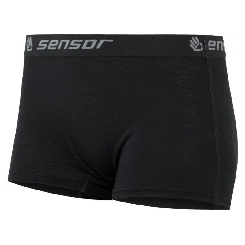 Sensor Merino active kalhotky s nohavičkou Černá S