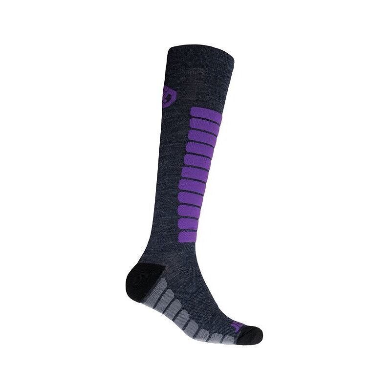 Sensor ponožky Zero merino šedá/fialová 3-5