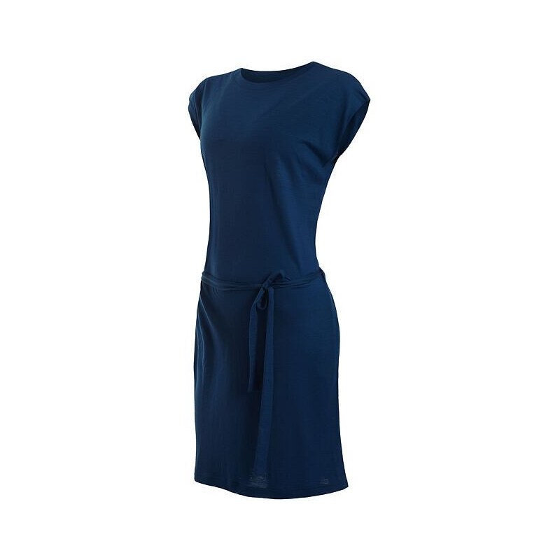 Sensor Merino active Dámské turistické šaty krátký rukáv Deep blue S