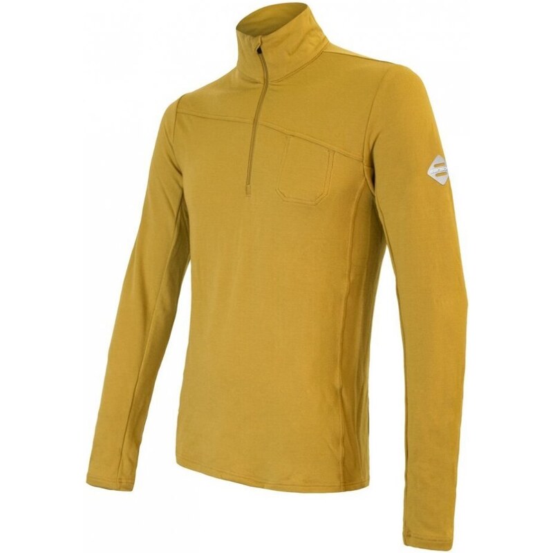 Sensor Merino Extreme pánské tričko dlouhý rukáv, zip Mustard S