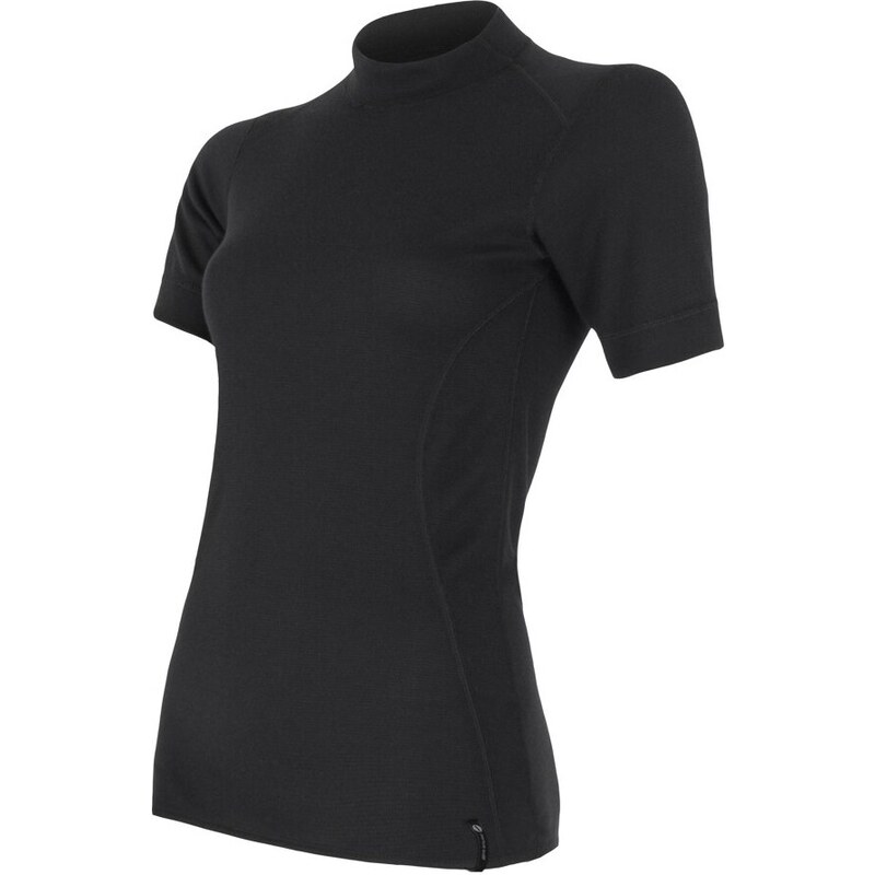 Sensor Double face dámské tričko krátký rukáv, černé XS