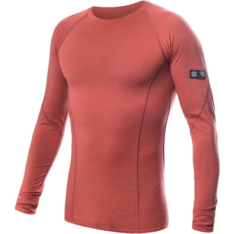 Sensor Merino Active pánské triko dlouhý rukáv Terracotta S