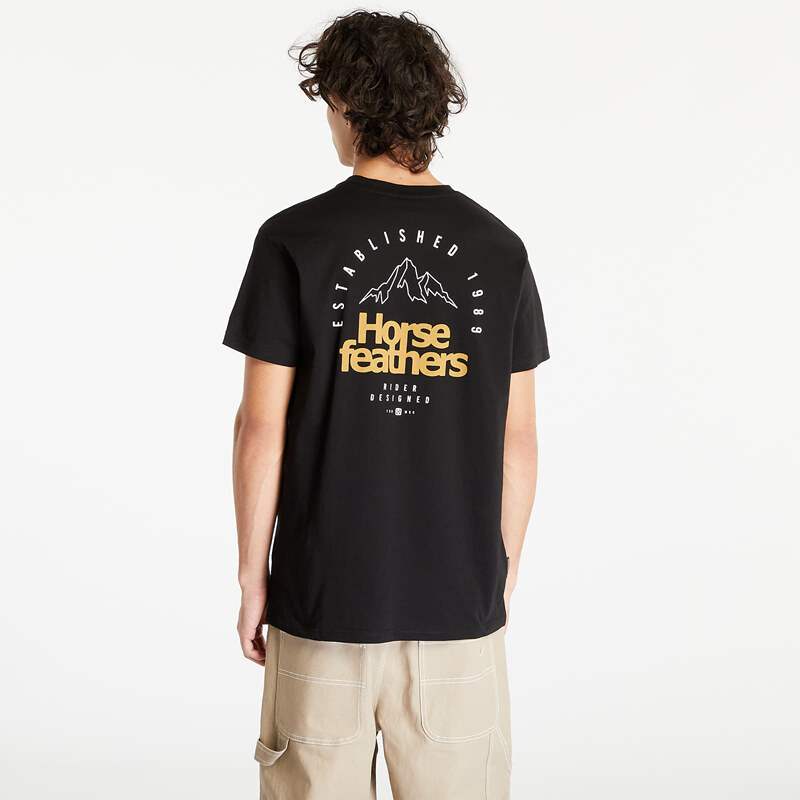 Pánské tričko Horsefeathers Peak Emblem T-Shirt Black