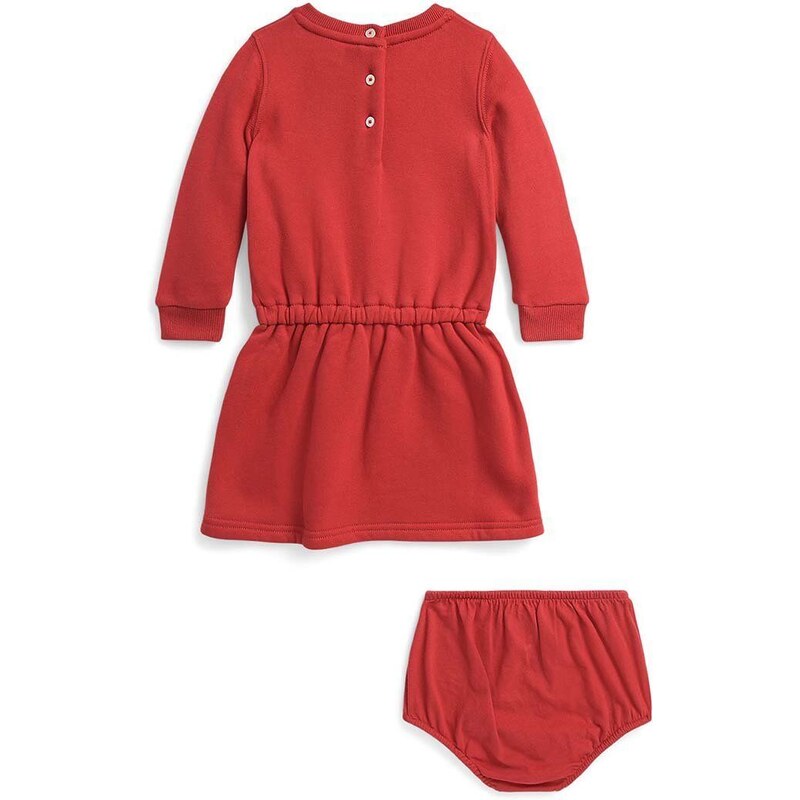 Kojenecká sukýnka Polo Ralph Lauren červená barva, mini, áčková