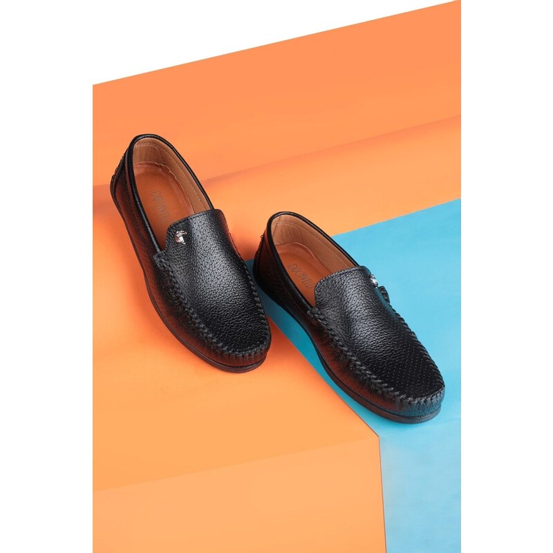 Ducavelli Fruga Genuine Leather Men's Casual Shoes, Loafers, Lightweight Shoes, Leather Loafers.