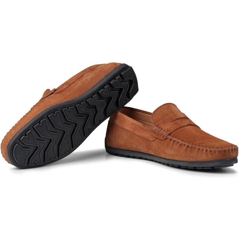 Ducavelli Naran Genuine Leather Men's Casual Shoes, Loafers, Lightweight Shoes, Suede Shoes.