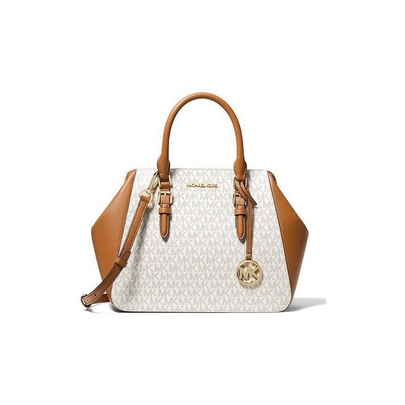 Michael Kors kabelka Charlotte large logo vanilla acorn