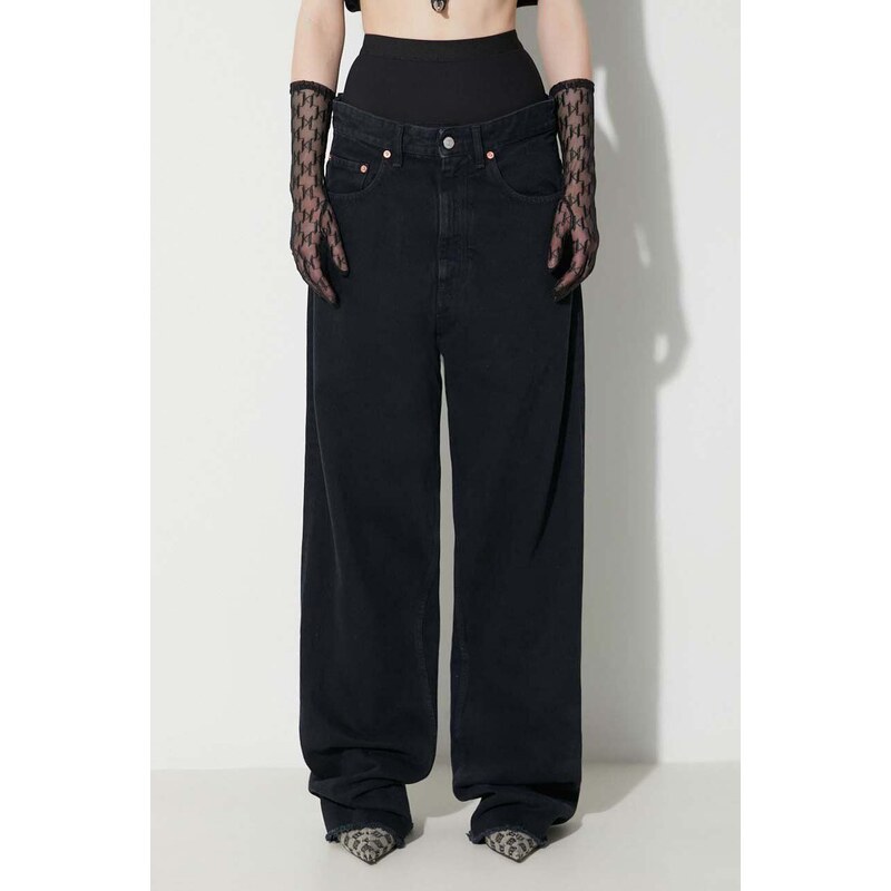 Džíny MM6 Maison Margiela Pants 5 Pockets dámské, high waist, S62LB0145