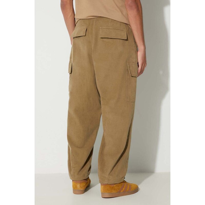 Kalhoty Universal Works Loose Cargo Pant pánské, béžová barva, ve střihu cargo, 29148