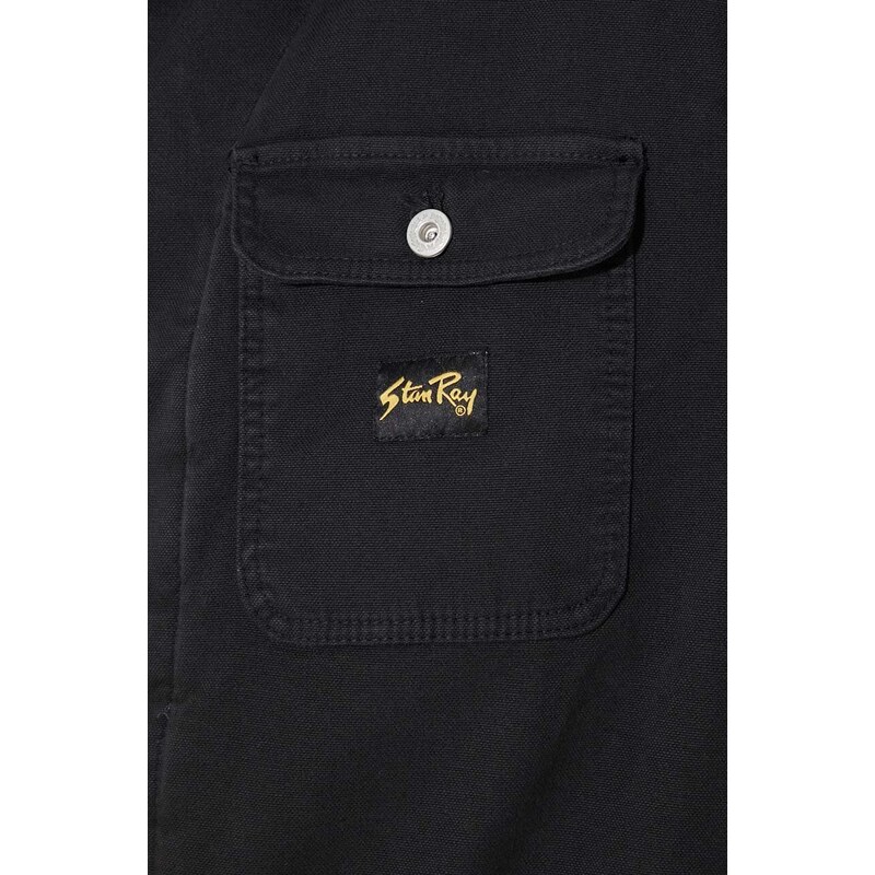 Džínová bunda Stan Ray TRUCKER JACKET (LINED) pánská, černá barva, přechodná, AW2312154