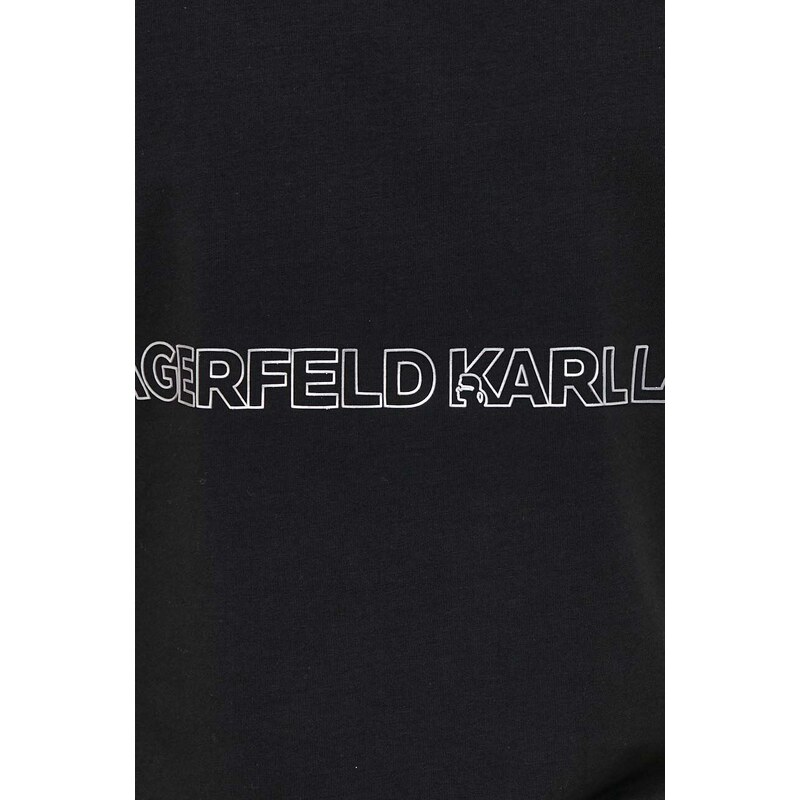 Tričko Karl Lagerfeld šedá barva, s potiskem