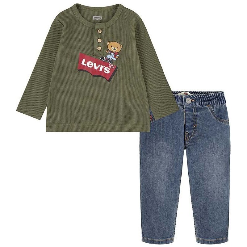 Kojenecká sada Levi's zelená barva