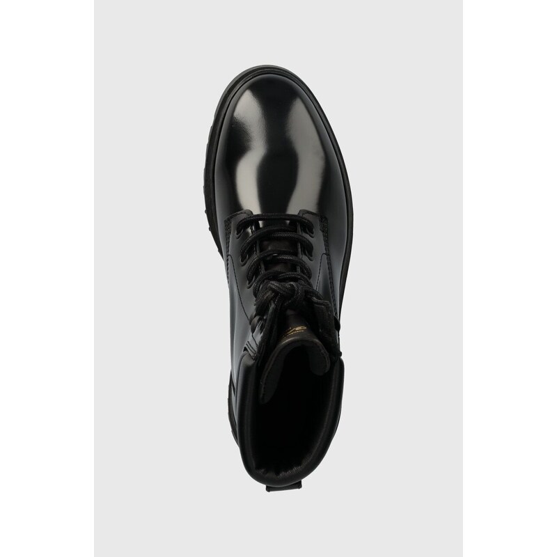 Kožené workery Gant Aligrey dámské, černá barva, na plochém podpatku, 27541322.G00