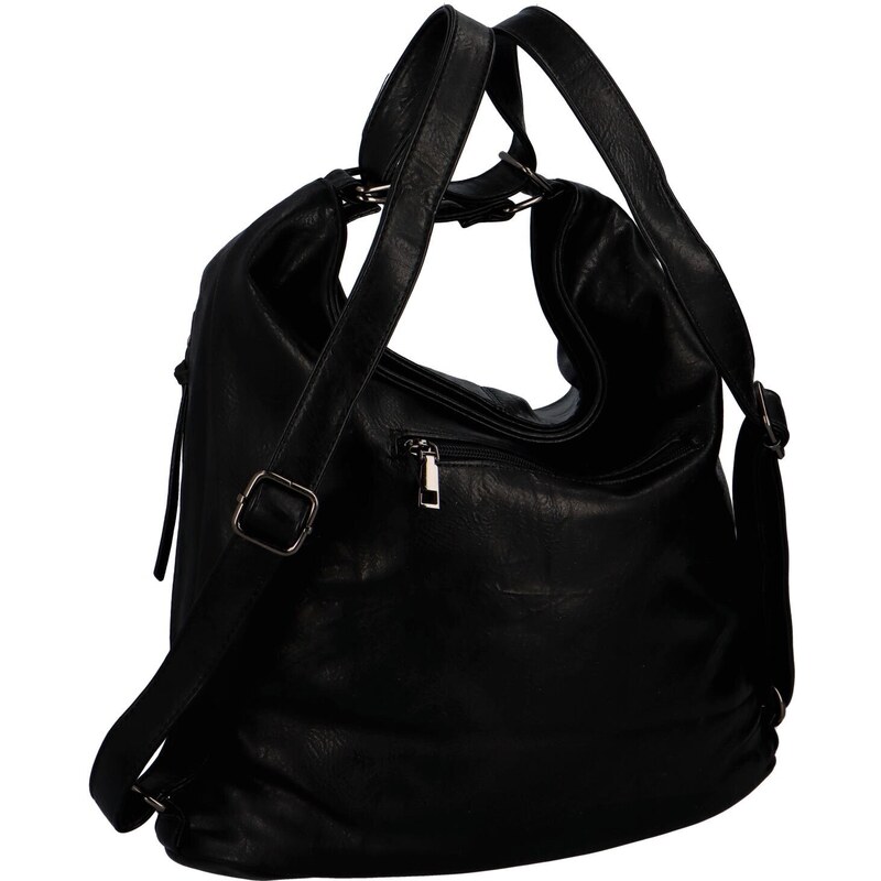 Romina & Co. Bags Dámský stylový koženkový kabelko-batoh Nina, černá