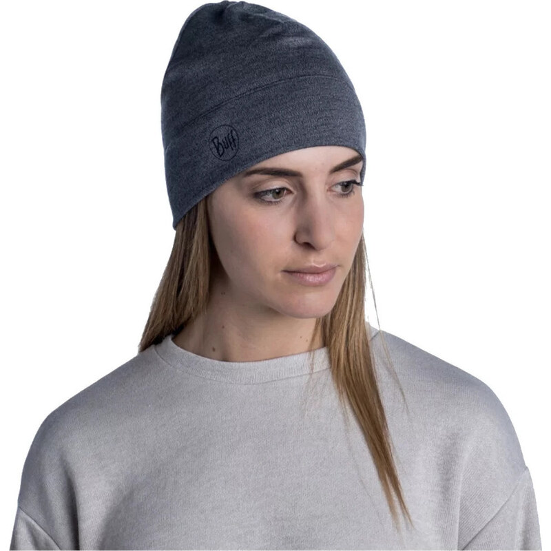 TMAVĚ ŠEDÁ SPORTOVNÍ ČEPICE BUFF MERINO MIDWEIGHT HAT BEANIE