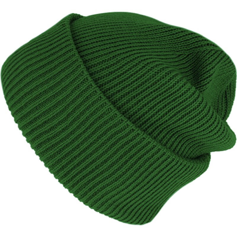 SEEBERGER Pletená zelená zimní čepice - Fiebig - Recycelt (100 % recyklovaný materiál)
