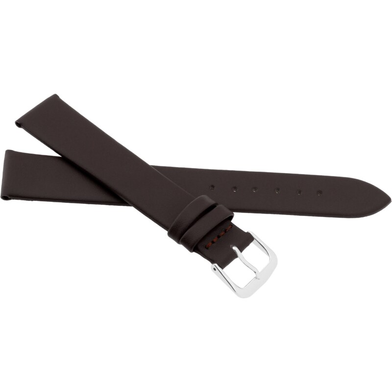 JVD Hnědý kožený unisex řemínek na hodinky R14802/10