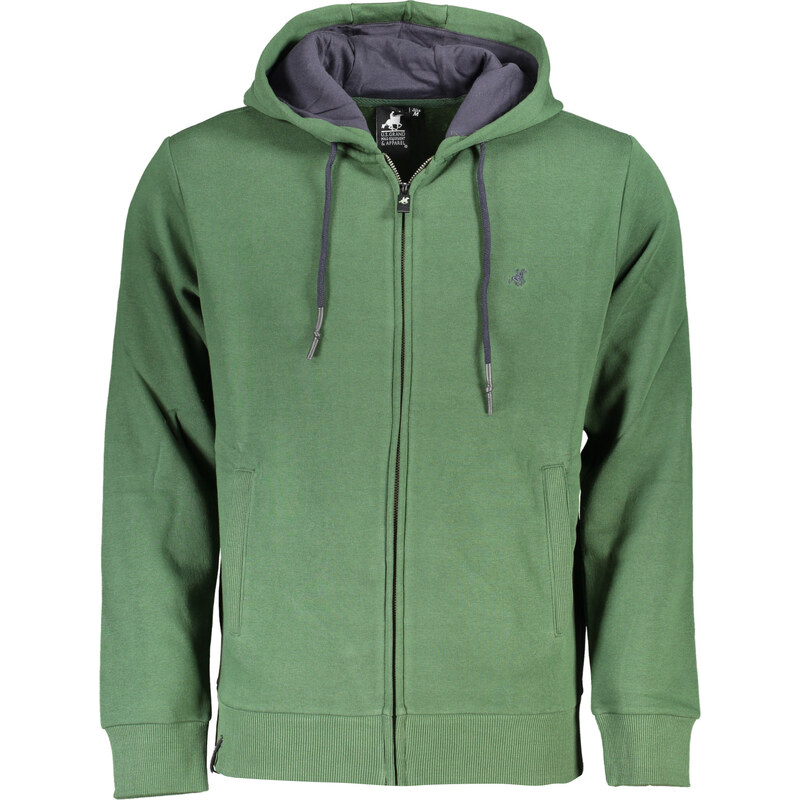U.S. GRAND US GRAND POLO MENS GREEN ZIP SWEATSHIRT