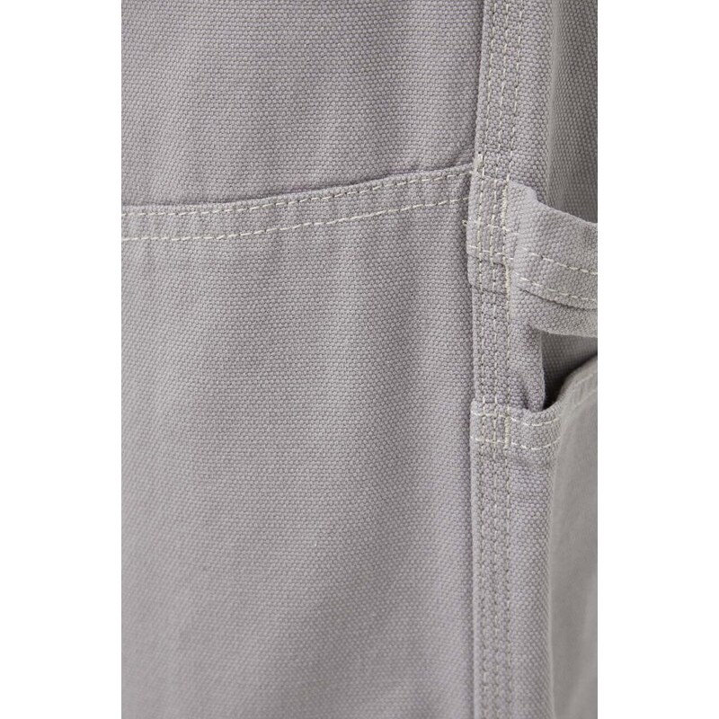Bavlněné kalhoty United Colors of Benetton šedá barva, jednoduché