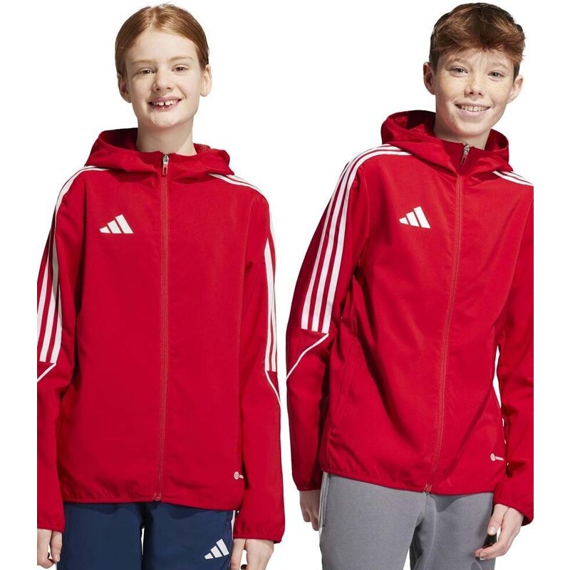 Dětská bunda adidas Performance TIRO23 L WB Y červená barva