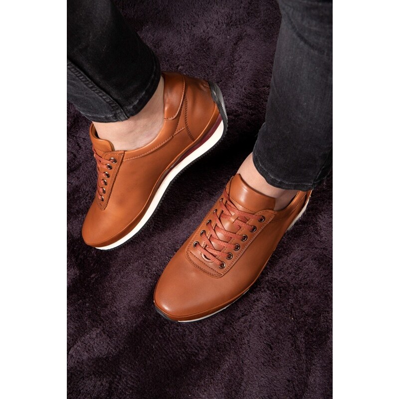 Ducavelli Plain Genuine Leather Men's Casual Shoes, Casual Shoes, 100% Leather Shoes.