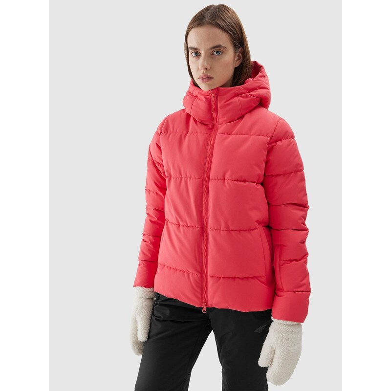4F Dámská lyžařská péřová bunda membrána 5000 - růžová