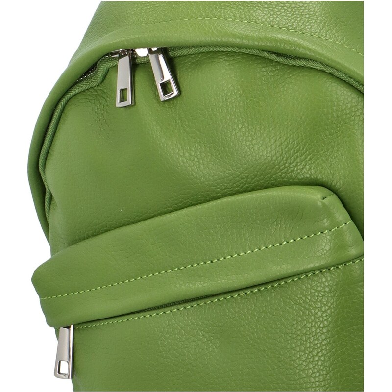 Delami Vera Pelle Dámský kožený batůžek zelený - Delami Heather zelená