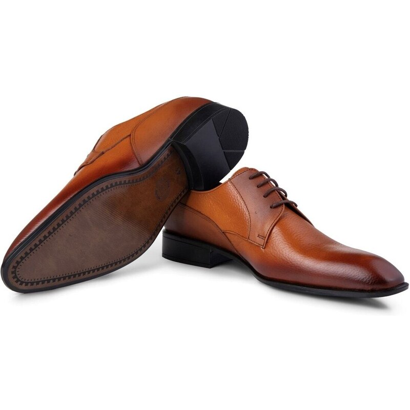 Ducavelli Elite Genuine Leather Men's Classic Shoes, Derby Classic Shoes, Lace-Up Classic Shoes.