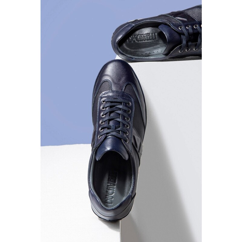Ducavelli Stripe Genuine Leather Men's Casual Shoes, Casual Shoes, 100% Leather Shoes, All Seasons Shoes.