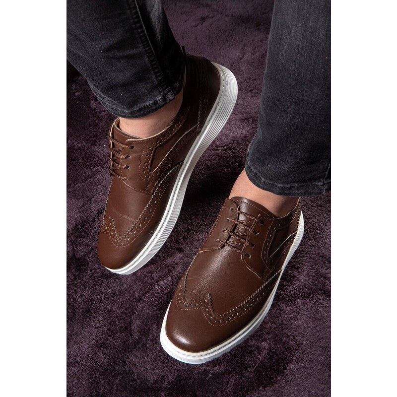 Ducavelli Night Genuine Leather Men's Casual Shoes, Summer Shoes, Lightweight Shoes, Lace-Up Leather Shoes.