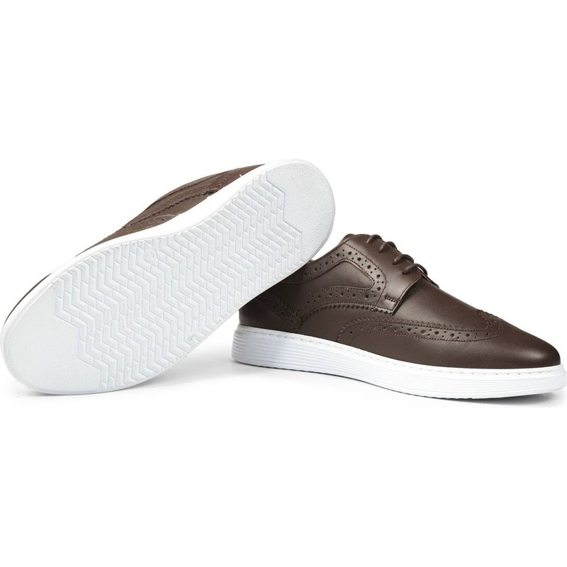 Ducavelli Night Genuine Leather Men's Casual Shoes, Summer Shoes, Lightweight Shoes, Lace-Up Leather Shoes.