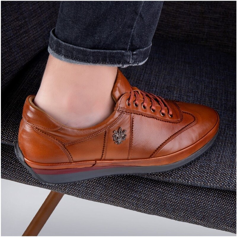 Ducavelli Reale Genuine Leather Men's Casual Shoes, Shearling Insole, Winter Shearling Shoes.