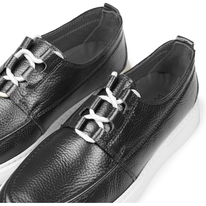 Ducavelli Marine Genuine Leather Men's Casual Shoes, Casual Shoes, Summer Shoes, Lace-Up Lightweight Shoes.