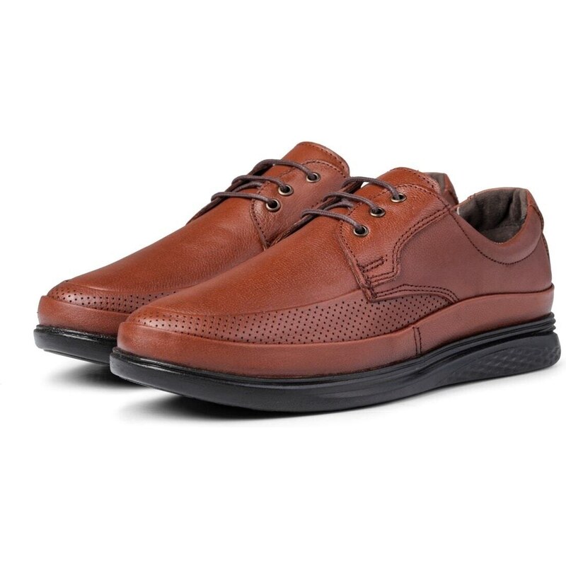 Ducavelli Poce Genuine Leather Comfort Orthopedic Men's Casual Shoes, Dad Shoes, Orthopedic Shoes.