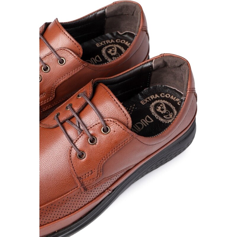 Ducavelli Poce Genuine Leather Comfort Orthopedic Men's Casual Shoes, Dad Shoes, Orthopedic Shoes.