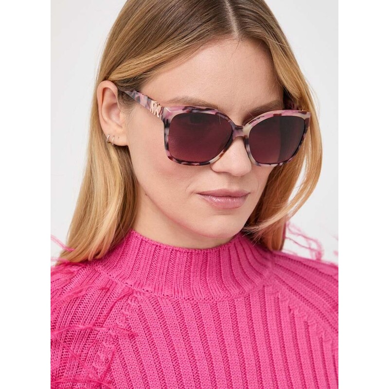 Sluneční brýle Michael Kors MALIA dámské, růžová barva, 0MK2201