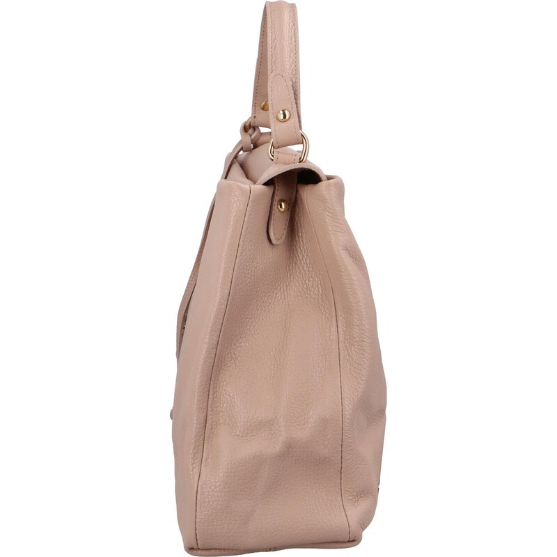 Delami Vera Pelle Elegantní dámská kožená kabelka do ruky Celebrían, růžová