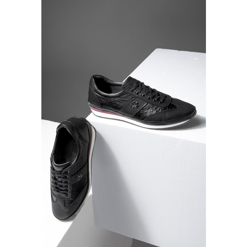 Ducavelli Ostrich 2 Genuine Leather Men's Casual Shoes, Casual Shoes, 100% Leather Shoes.