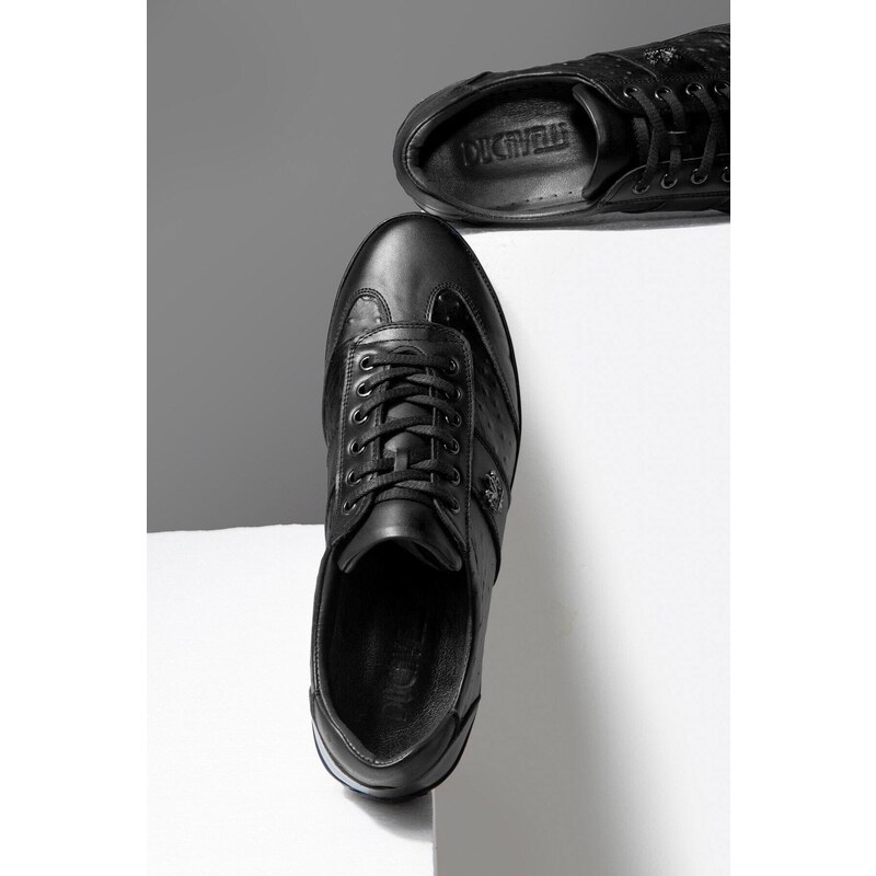 Ducavelli Ostrich 2 Genuine Leather Men's Casual Shoes, Casual Shoes, 100% Leather Shoes.